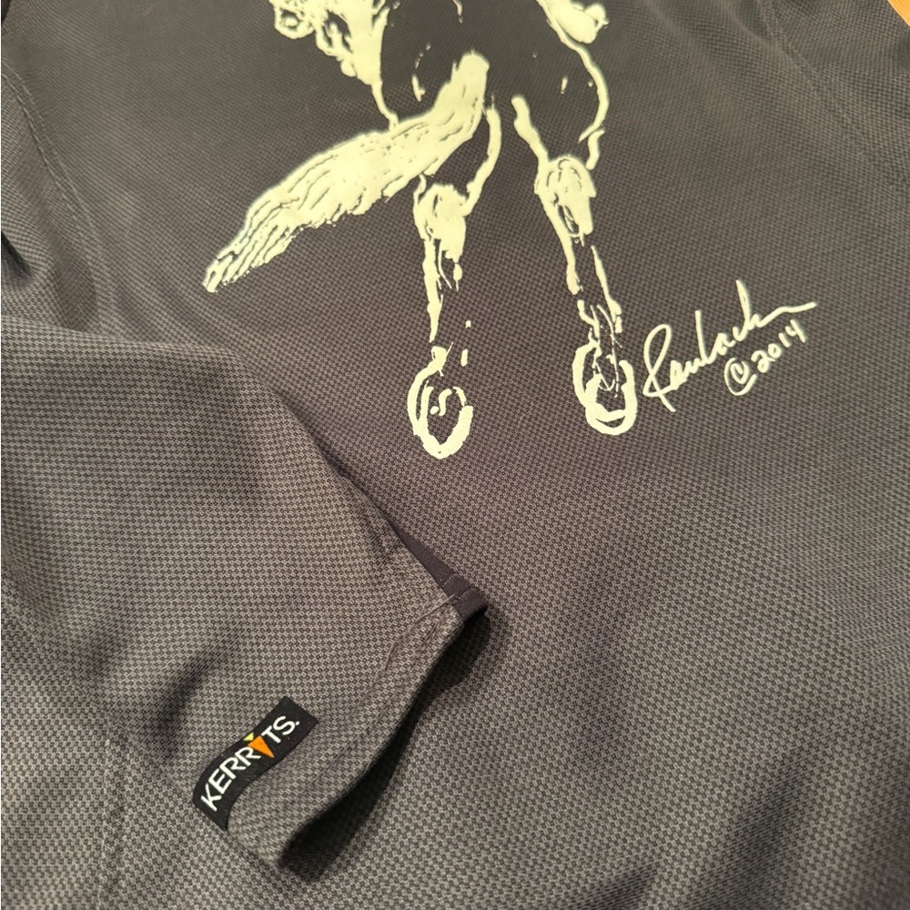 2014 Kerrits x Raulack collab Charcoal Quarter-Zip Tech  equestrian horse - Picture 6 of 7